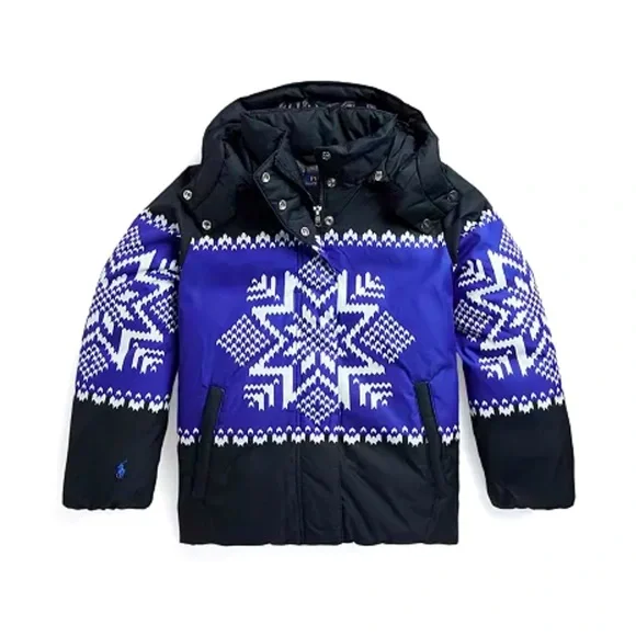 *NEW* RALPH LAUREN TODDLER GIRLS SNOWFLAKE PUFFER COAT JACKET 2T - Picture 1 of 10